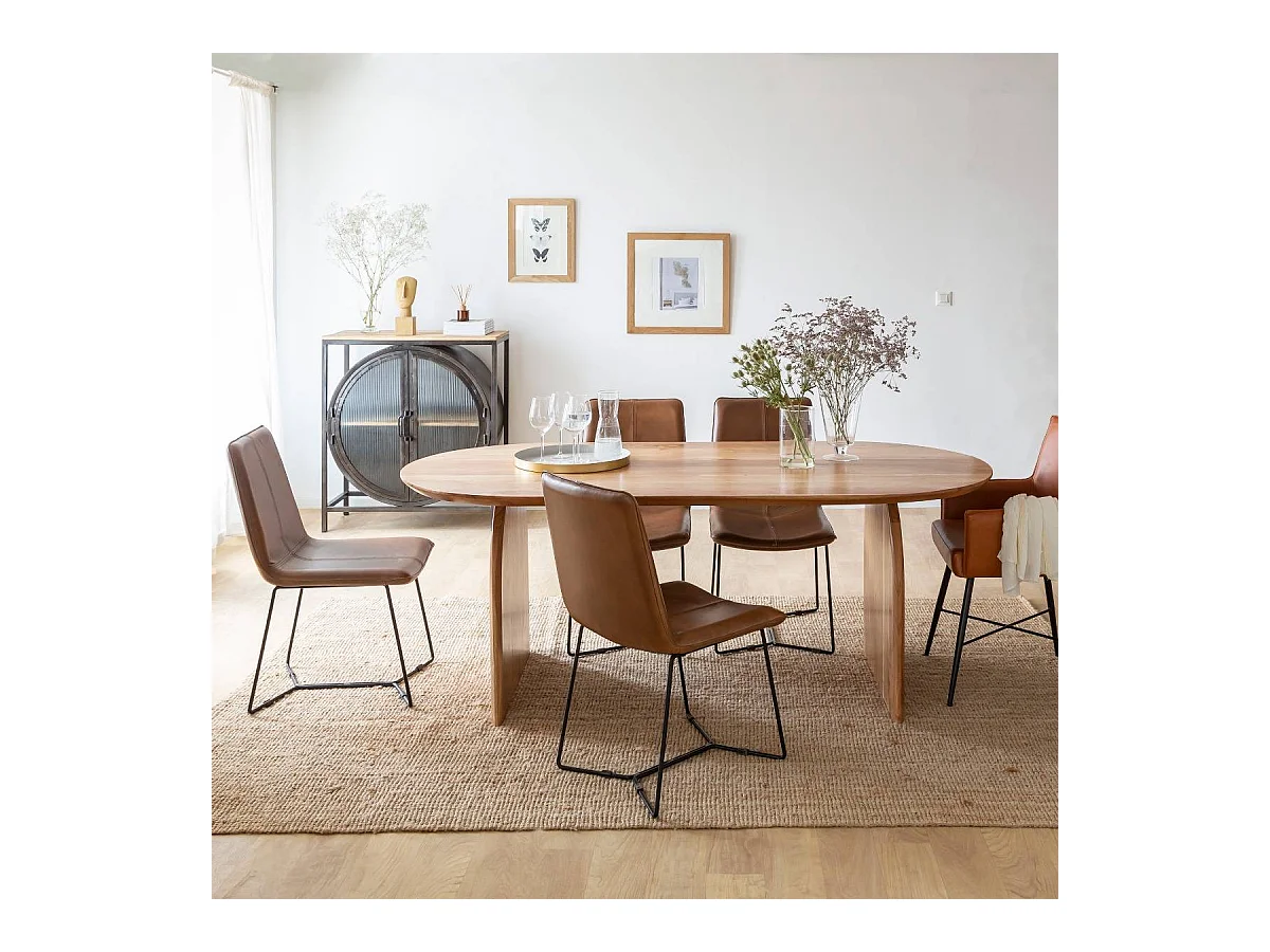 Table à manger en bois d'acacia Paulo