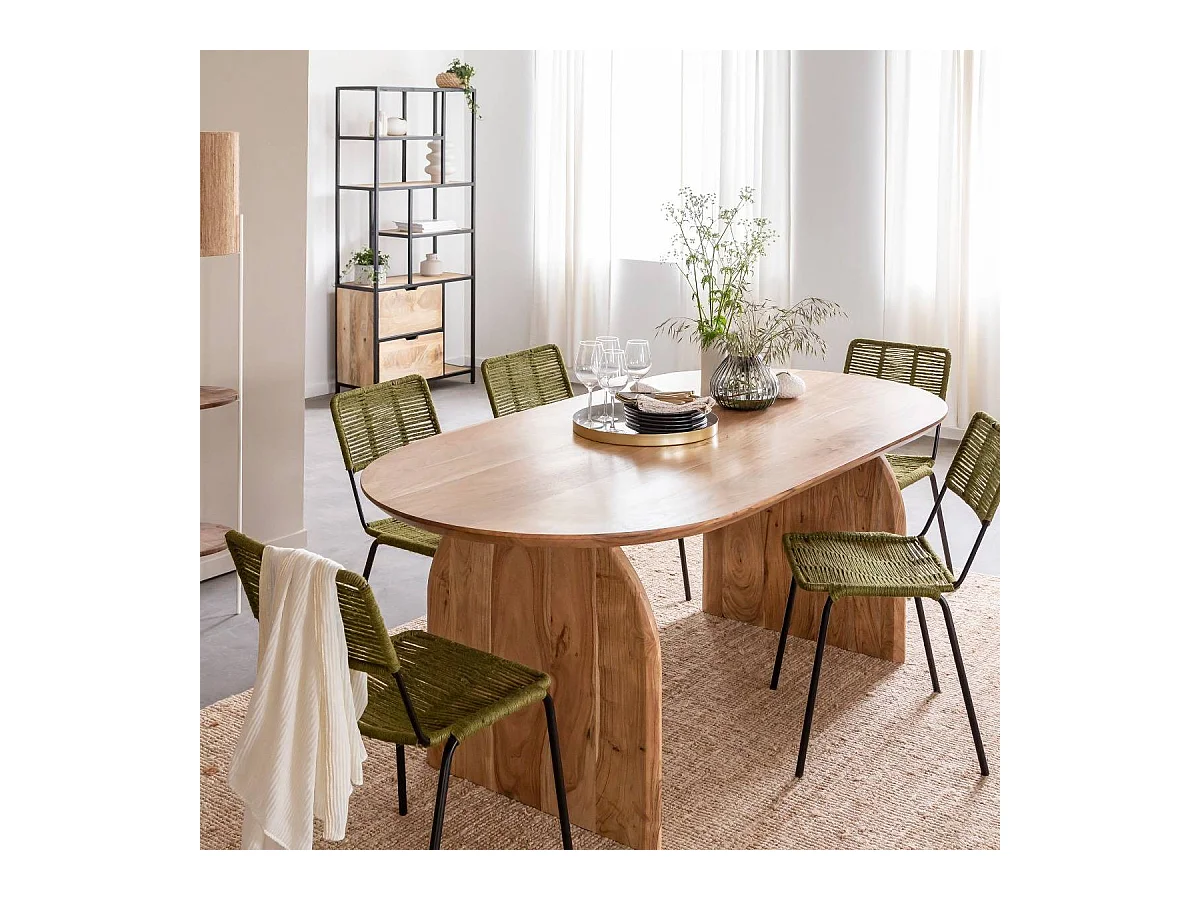 Table à manger en bois d'acacia Paulo