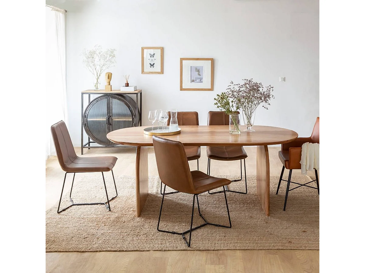 Table à manger en bois d'acacia Paulo