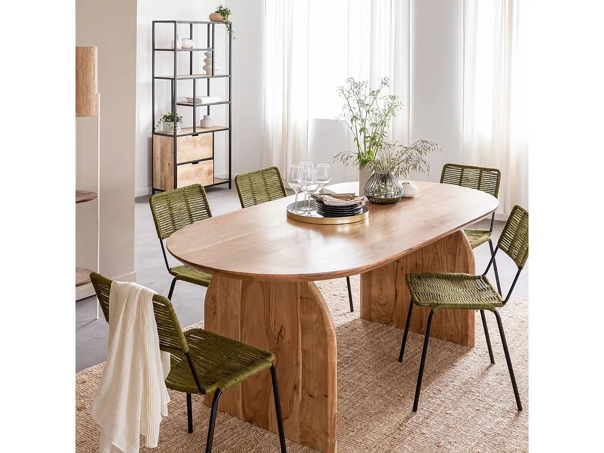 Table à manger en bois d'acacia Paulo