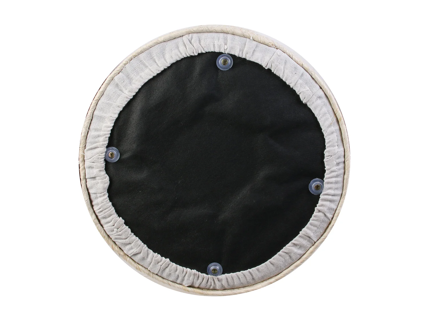 Pouf Tresse Beige - Lot De 2 Beige