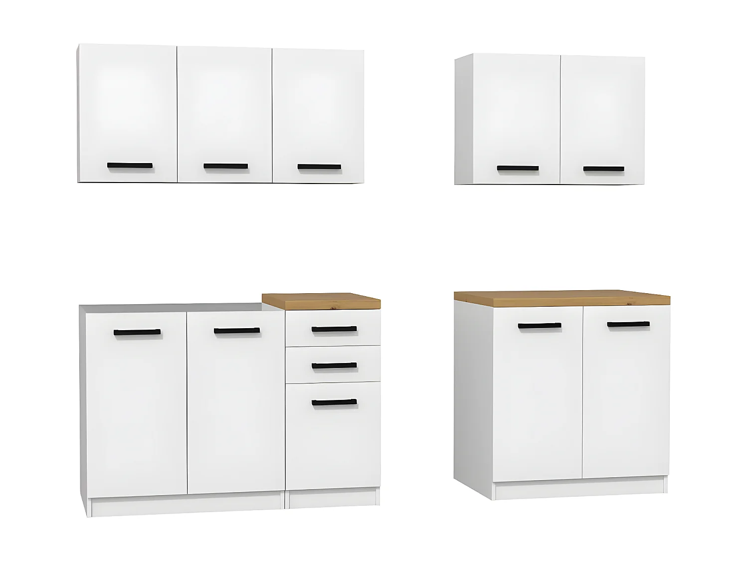 JASPER - Meuble de cuisine bas style scandinave - 45x60x86 cm - 1 porte