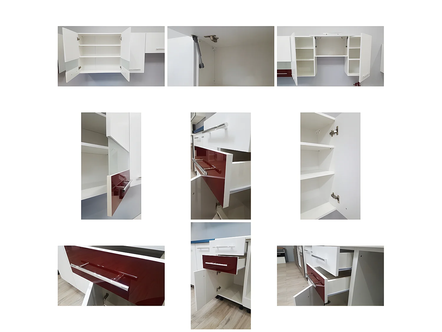 IONA | Cucina Lineare Completa 3 m 9 pz + Piano di Lavoro INCLUSI | Set di mobili da cucina | Set da cucina