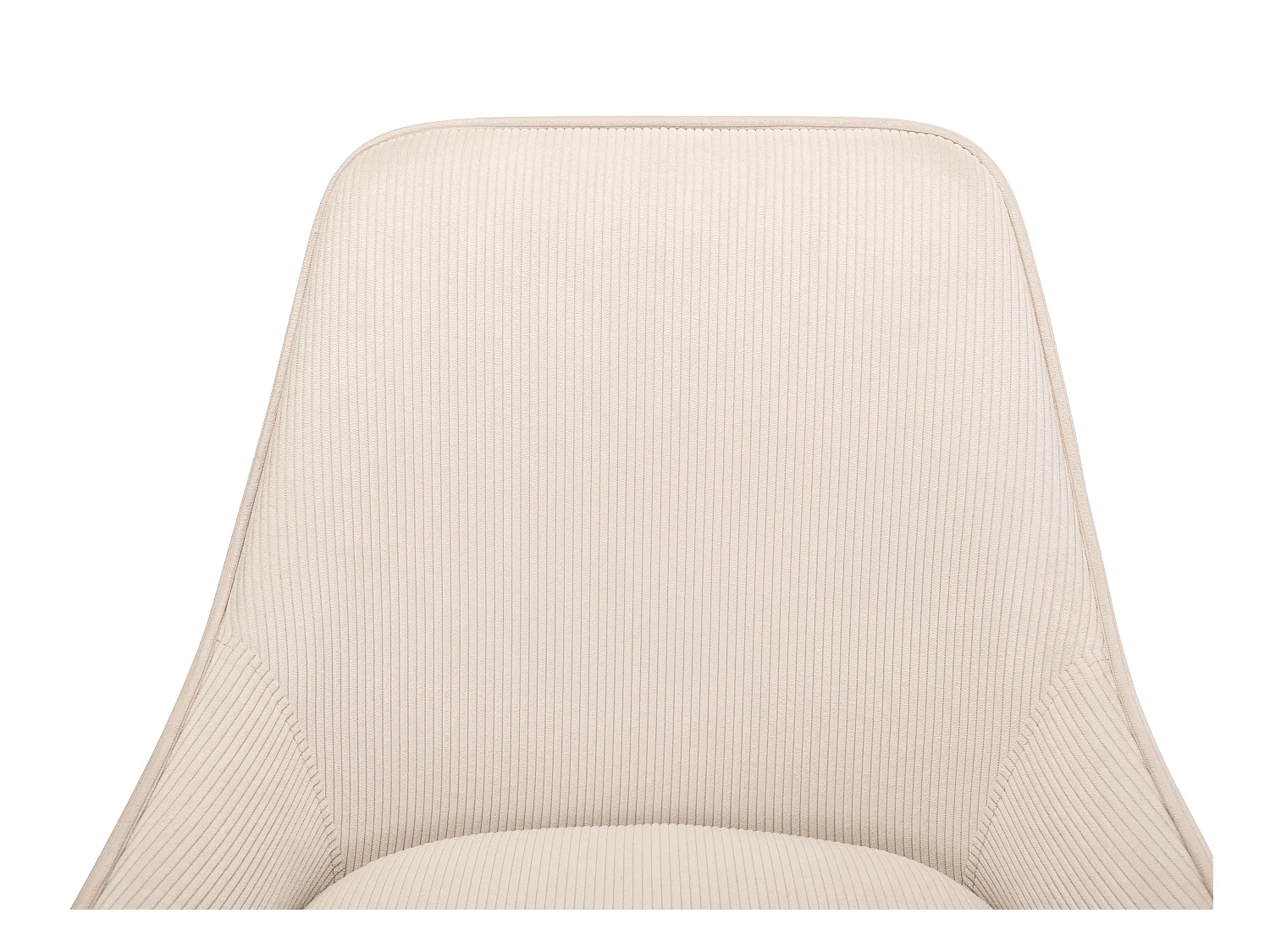 Zestaw 2 stołków barowych ze sztruksu i czarnego metalu - Kremowy - MASURIE