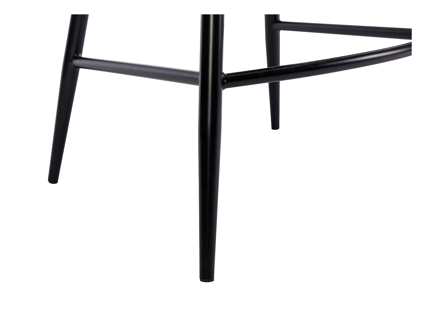 Barhocker 2er-Set - Cord & schwarzes Metall - Cremefarben - MASURIE