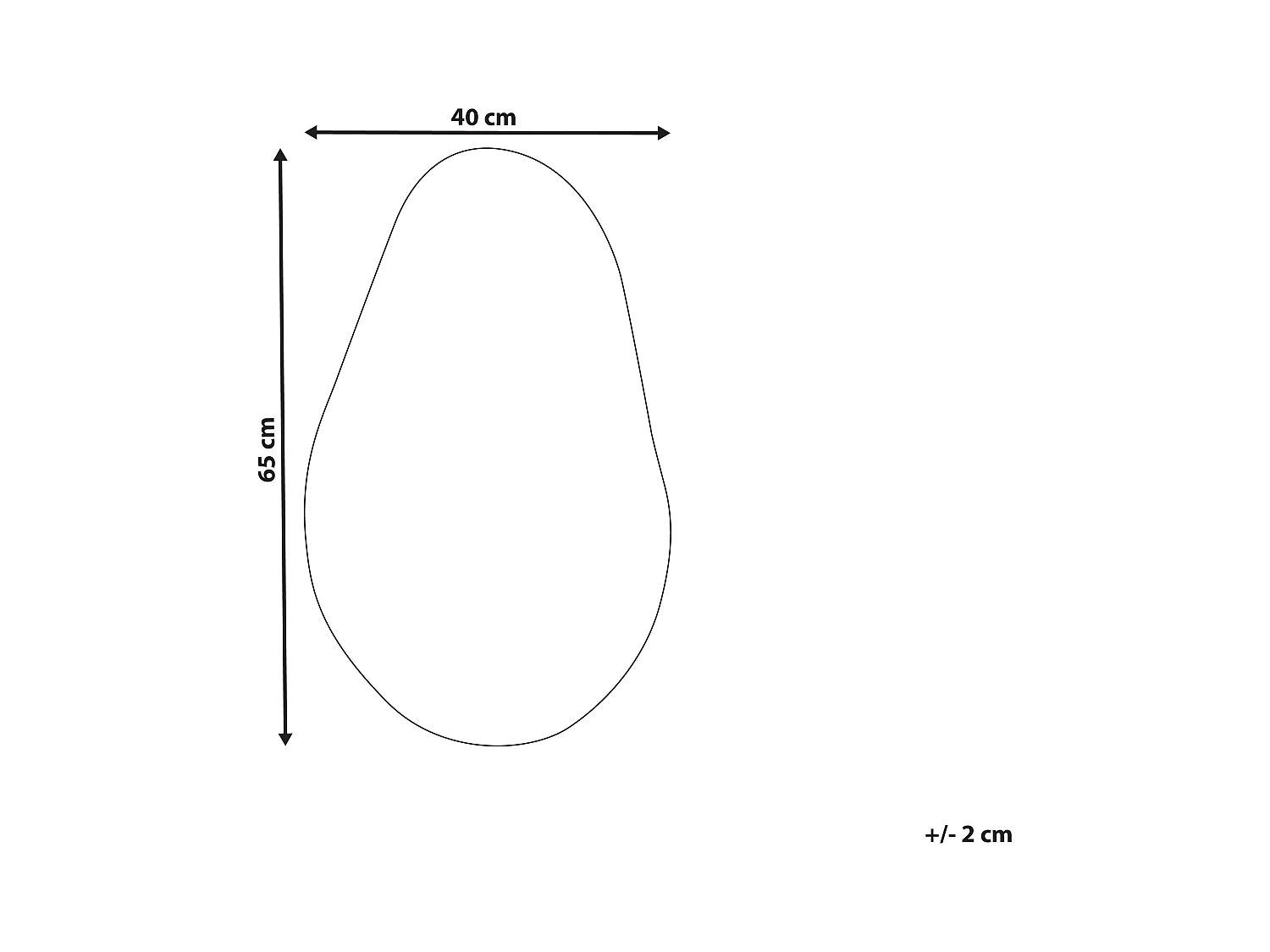 Espelho AUBAGNE 40 cm 65 cm Prateado
