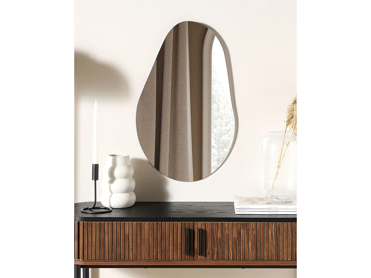 Espejo AUBAGNE 40 cm 65 cm Plateado