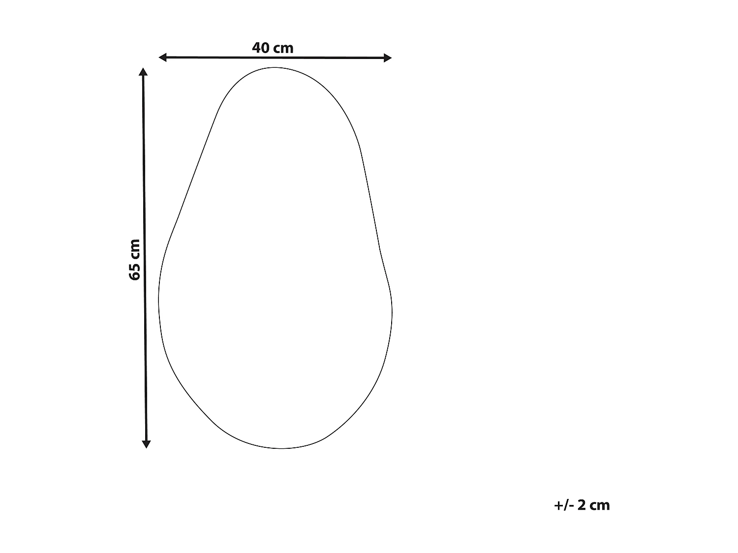 Espejo AUBAGNE 40 cm 65 cm Plateado