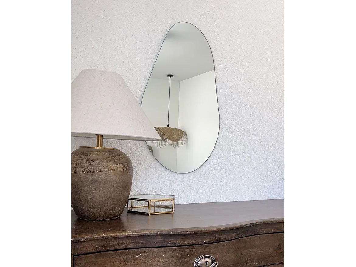 Miroir AUBAGNE 40 cm 65 cm Argenté