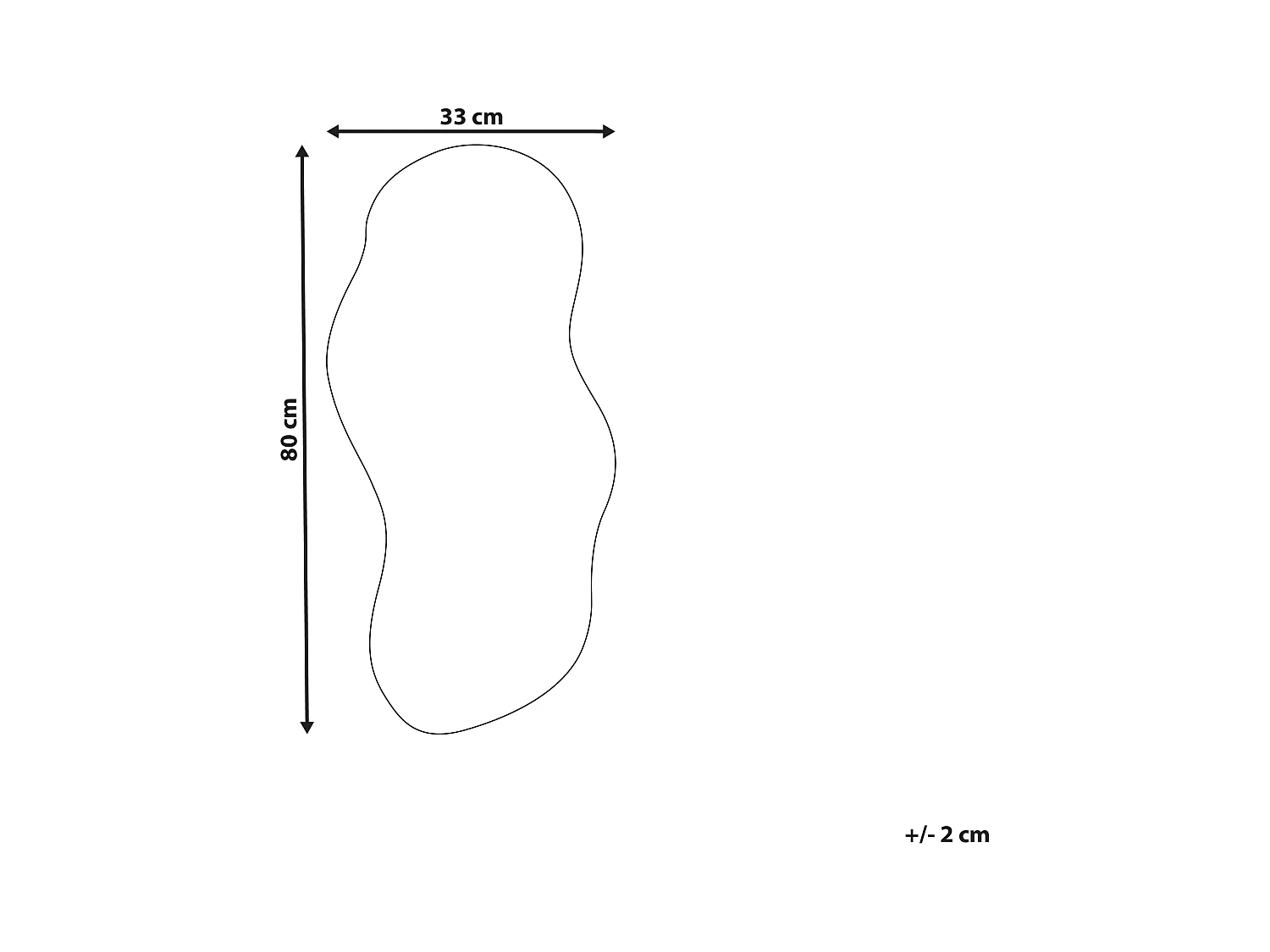 Wandspiegel AUXERRE 33 cm 80 cm Silber