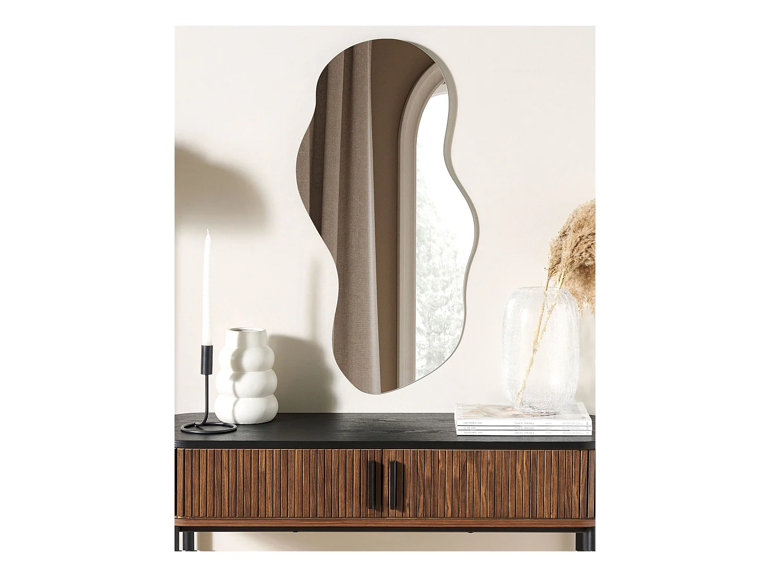 Miroir AUXERRE 33 cm 80 cm Argenté