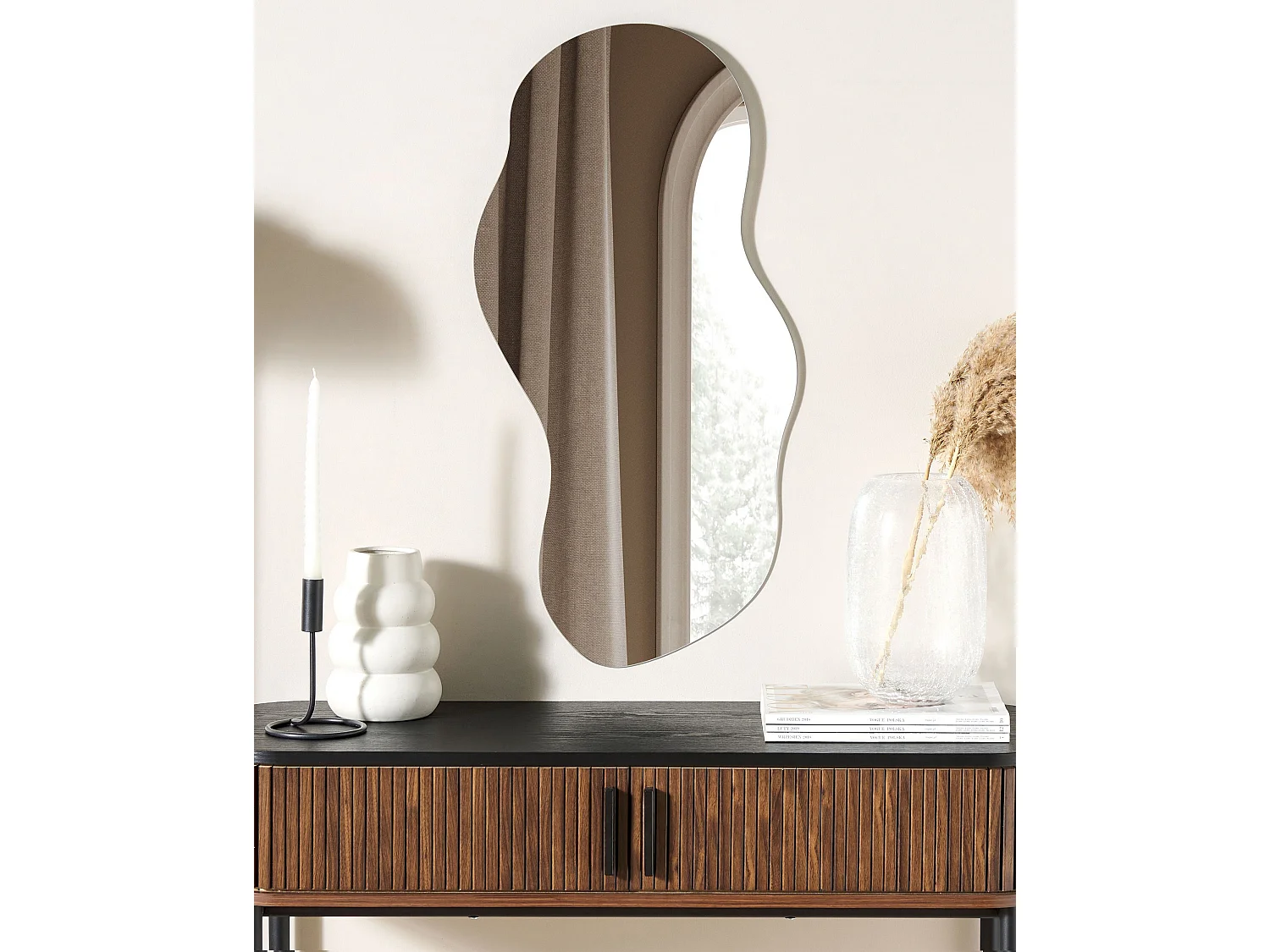 Miroir AUXERRE 33 cm 80 cm Argenté