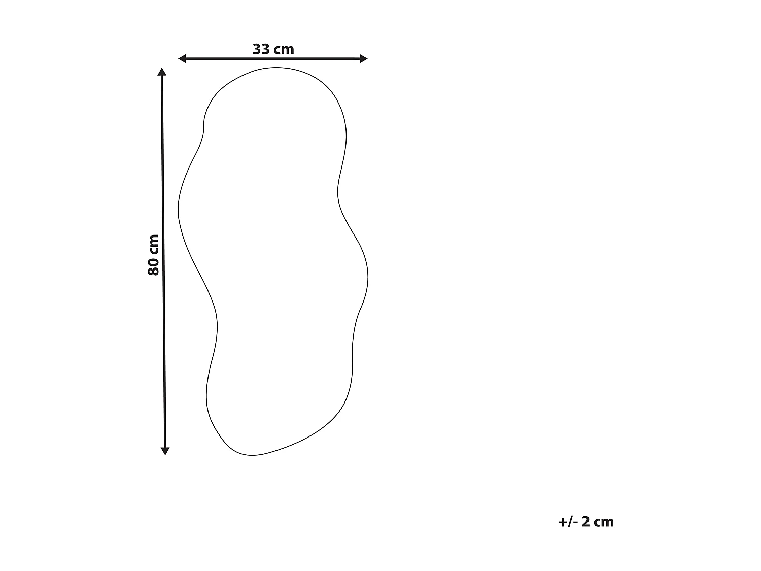 Wandspiegel AUXERRE 33 cm 80 cm Silber