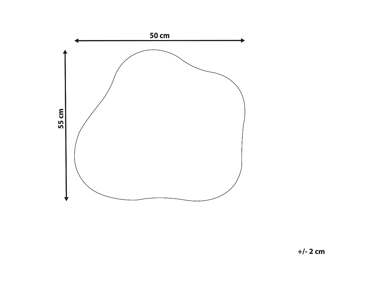 Espejo BAGNEUX 50 cm 55 cm Plateado