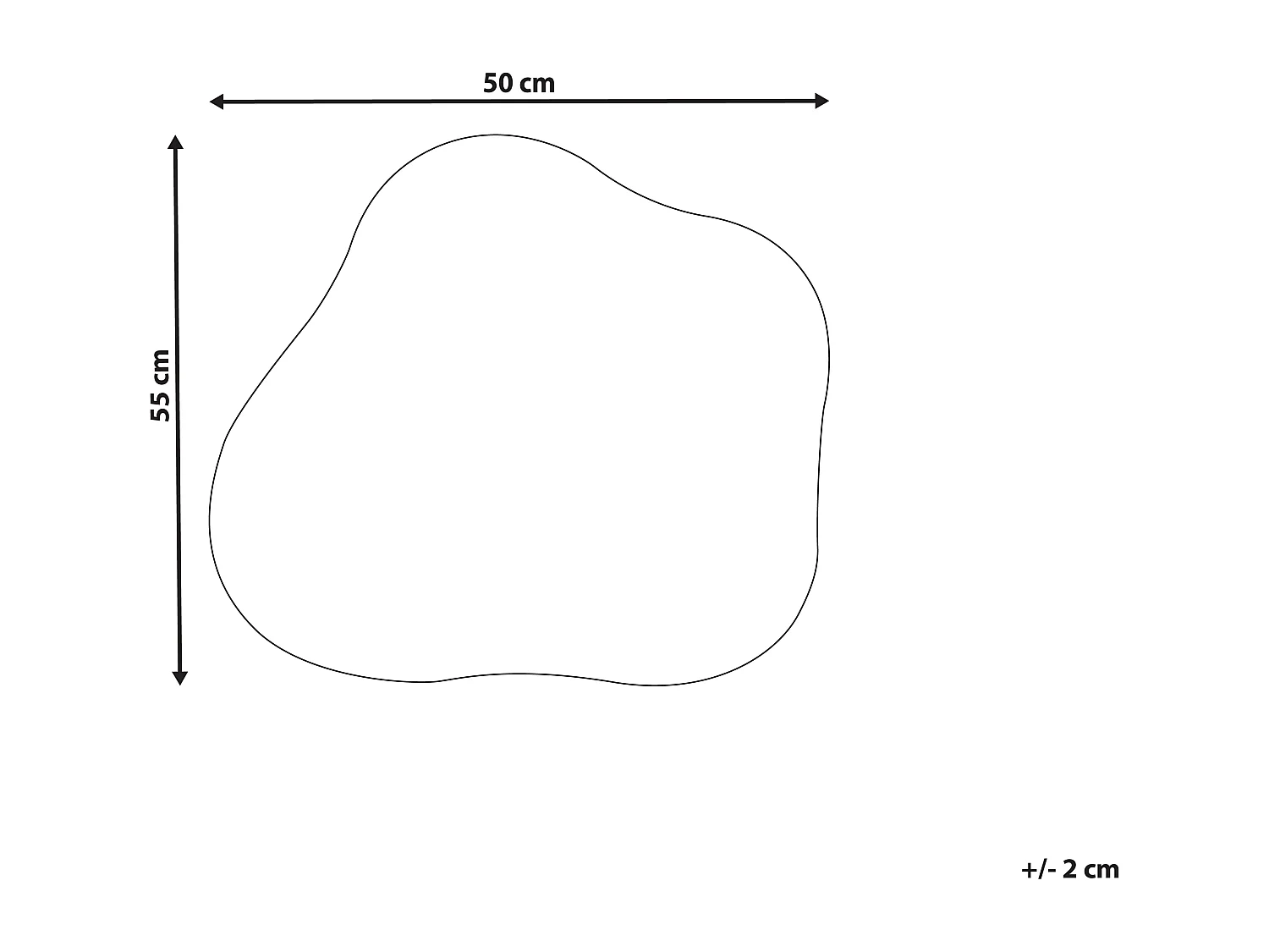Miroir BAGNEUX 50 cm 55 cm Argenté