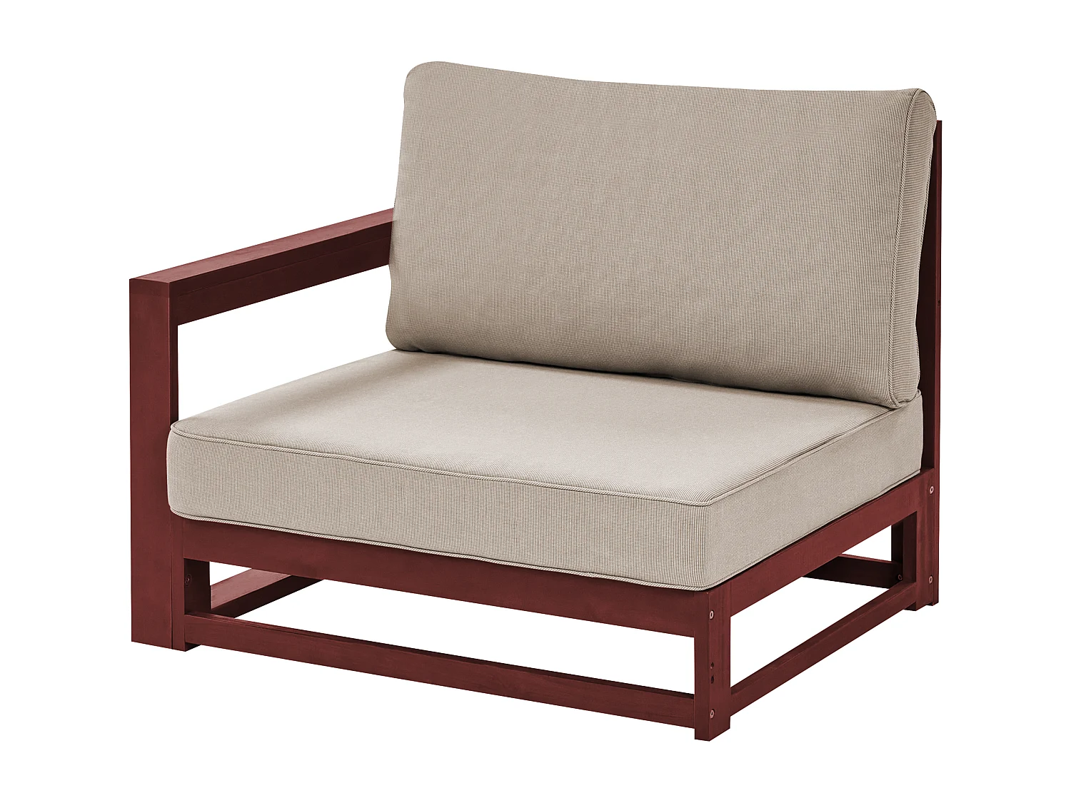 Canapé de jardin 2 places TIMOR Bois d'acacia certifié Rouge foncé