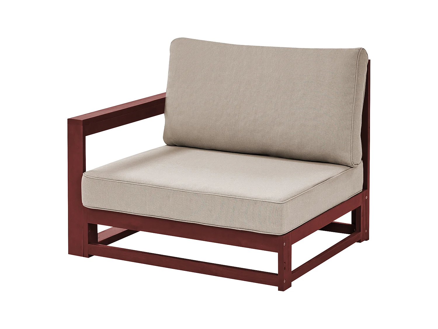 Canapé de jardin 2 places TIMOR Bois d'acacia certifié Rouge foncé