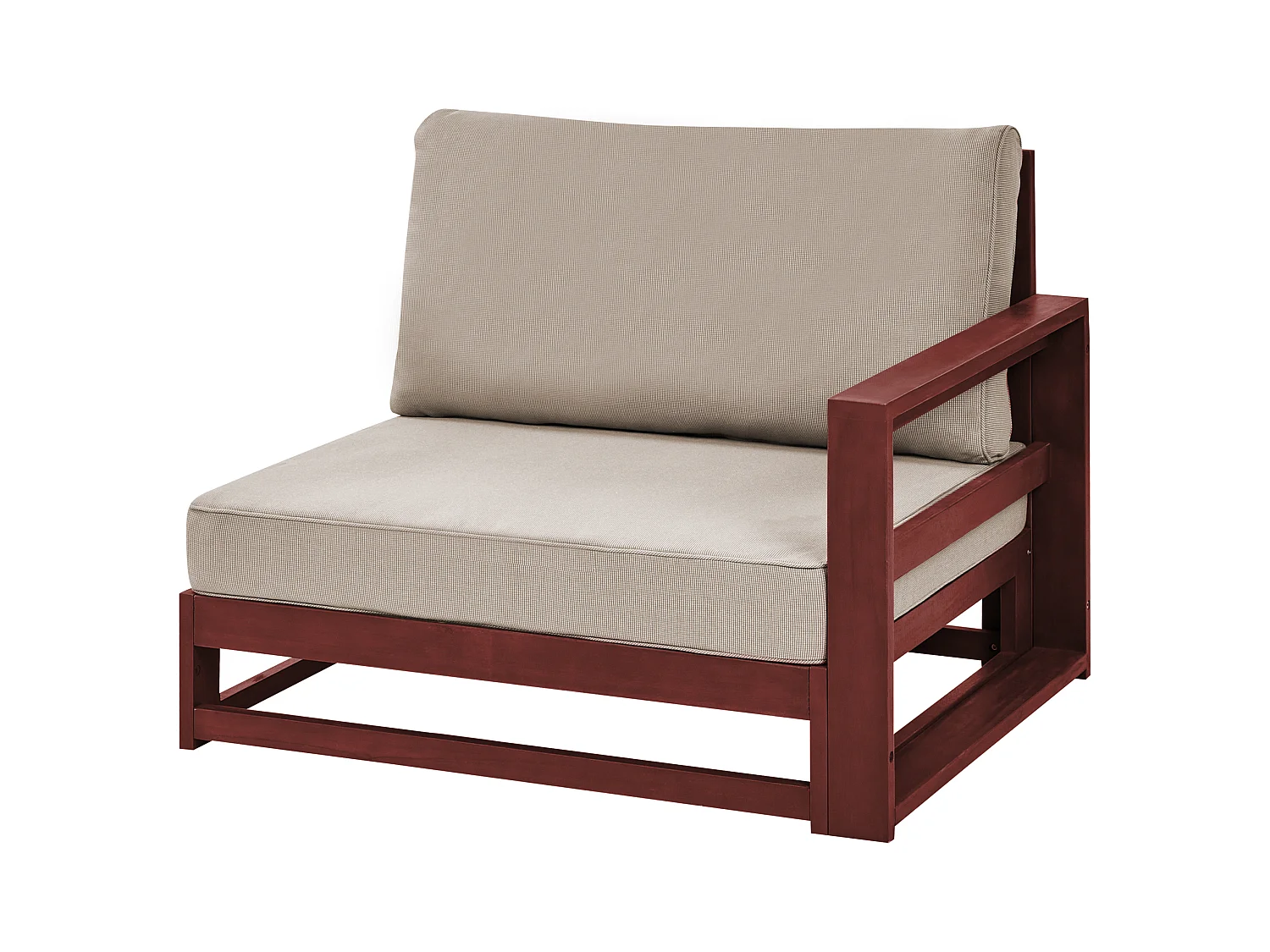 Canapé de jardin 2 places TIMOR Bois d'acacia certifié Rouge foncé