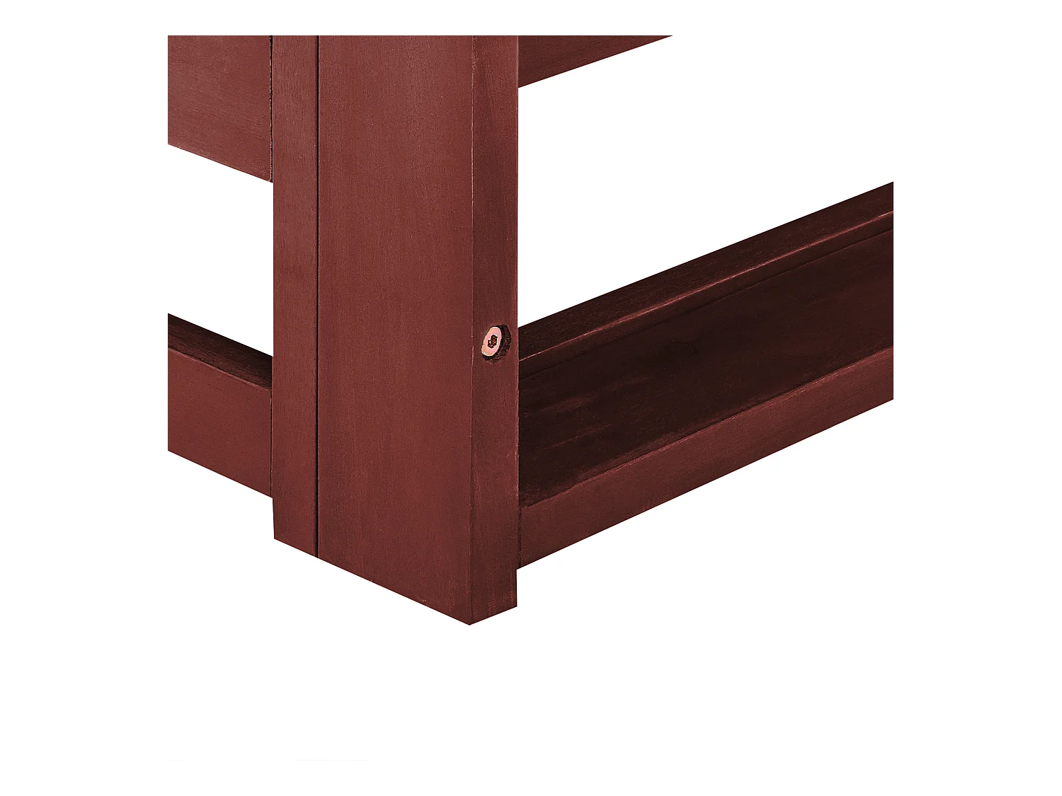 Canapé de jardin 2 places TIMOR Bois d'acacia certifié Rouge foncé