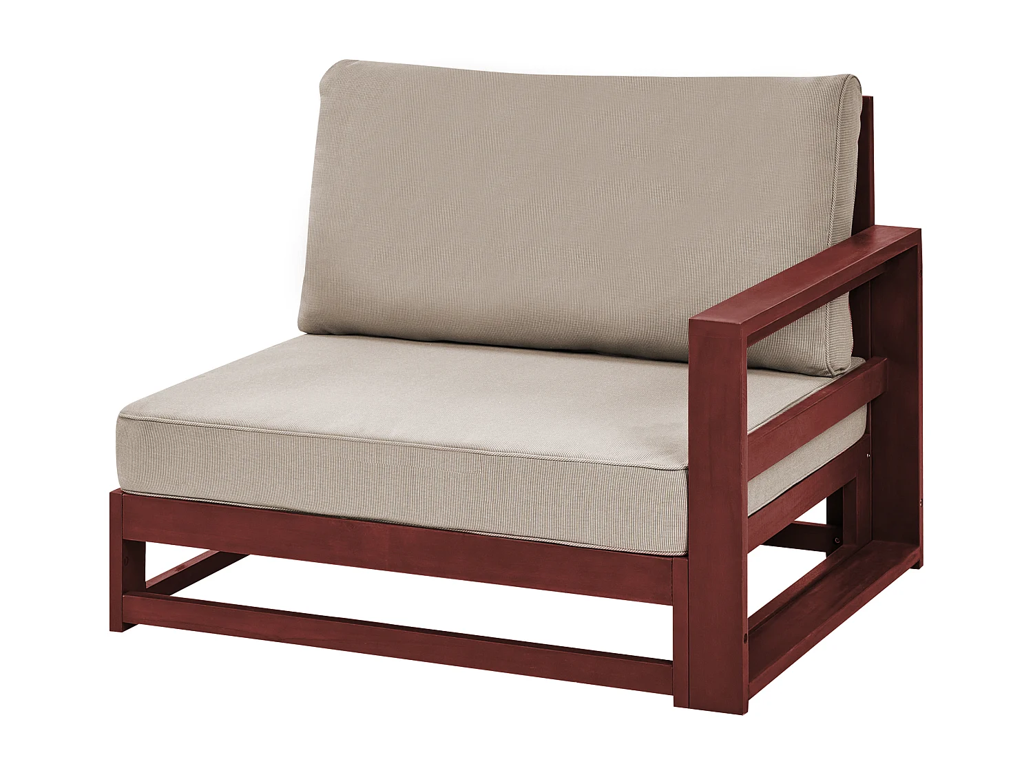 Canapé de jardin 2 places TIMOR Bois d'acacia certifié Rouge foncé