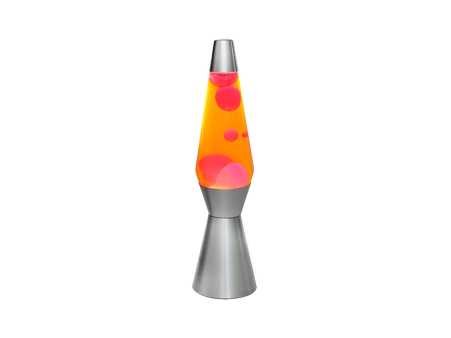 Lampe Lave Silver 40cm rouge/jaune