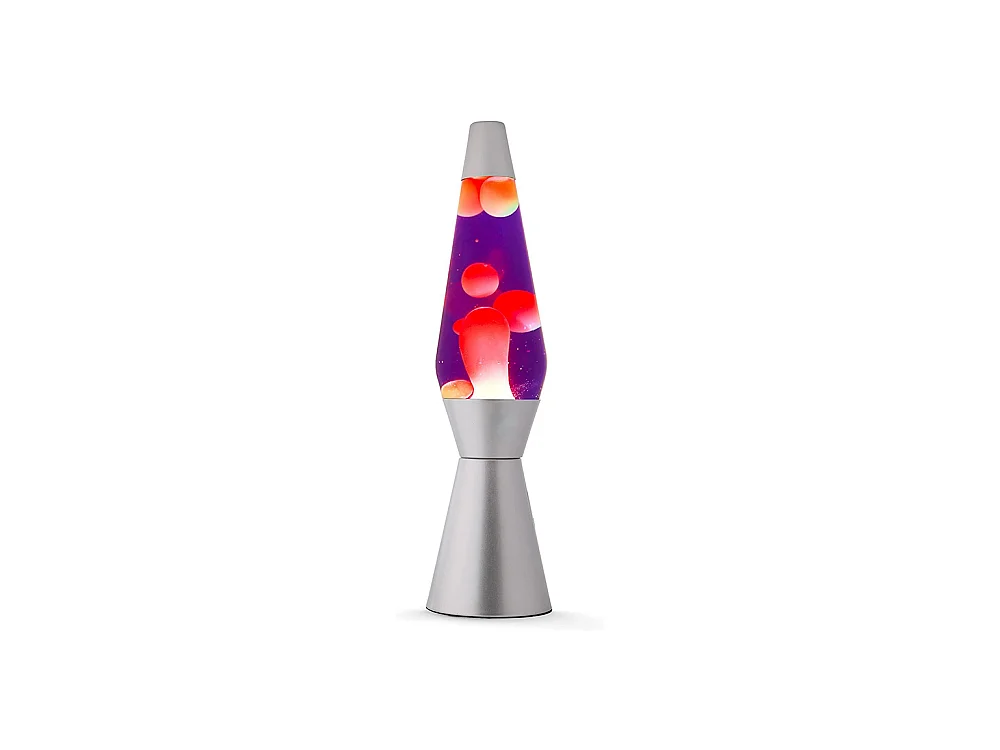 Lampe lave silver  36 cm violet/orange