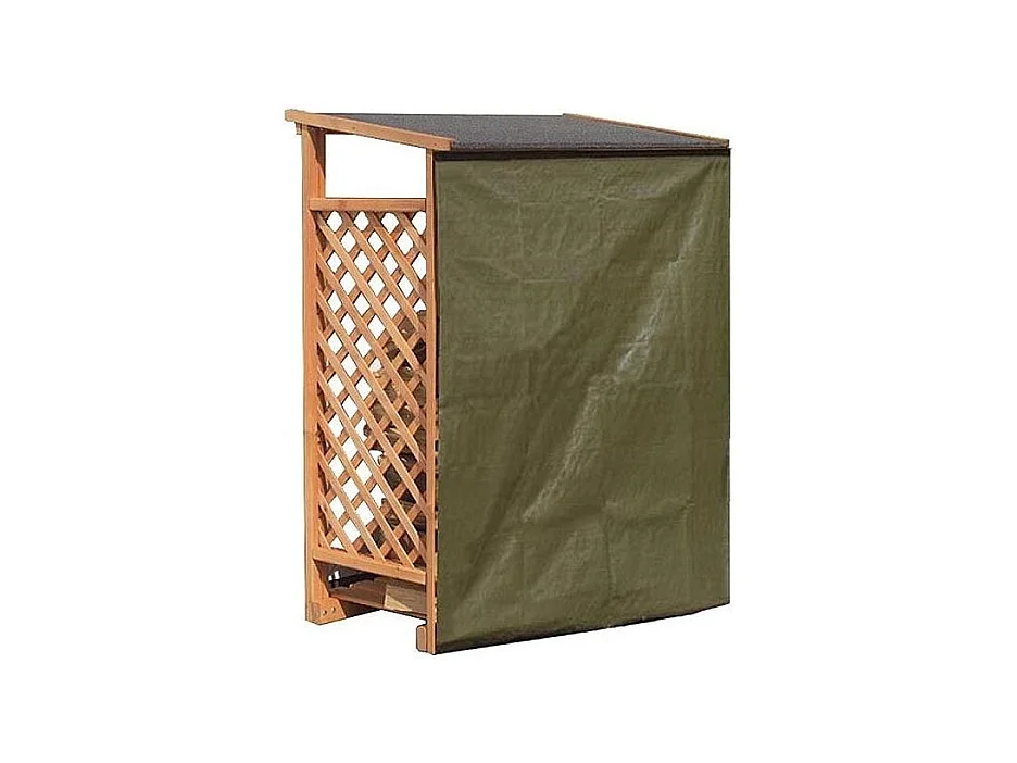 Abri bûches en bois coloris miel Simple