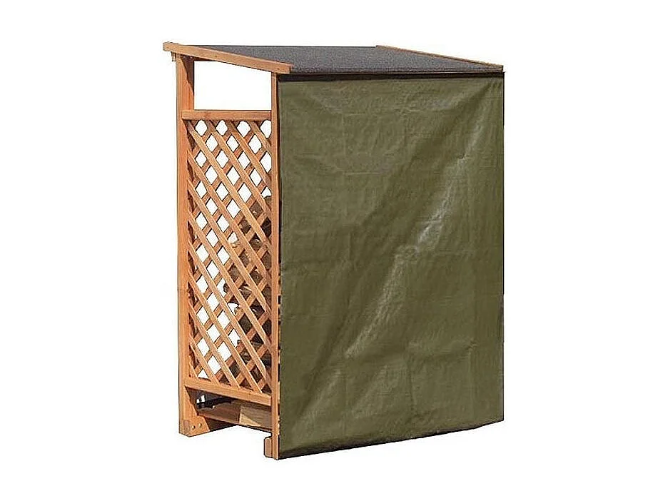 Abri bûches en bois coloris miel Simple