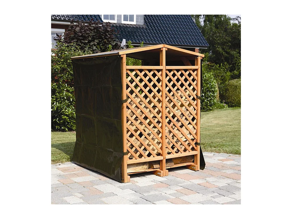 Abri bûches double en pin Brême