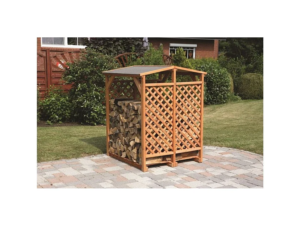 Abri bûches double en pin Brême