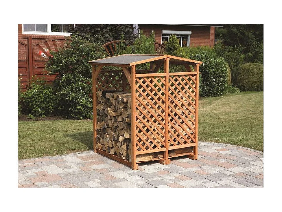Abri bûches double en pin Brême
