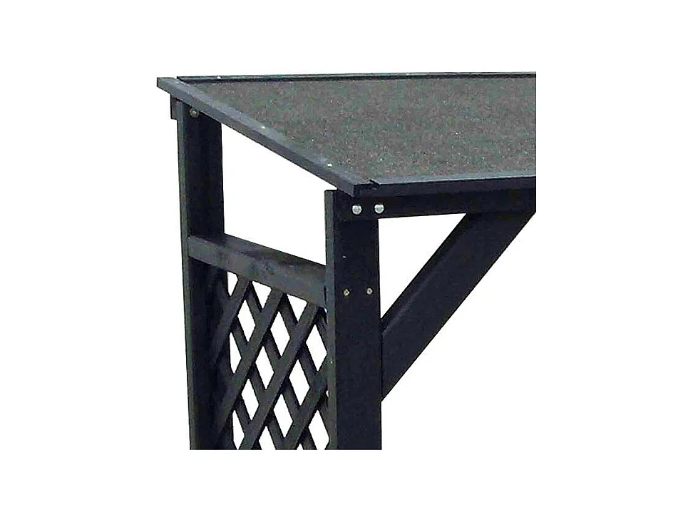 Bûcher treillis en bois Black edition Simple