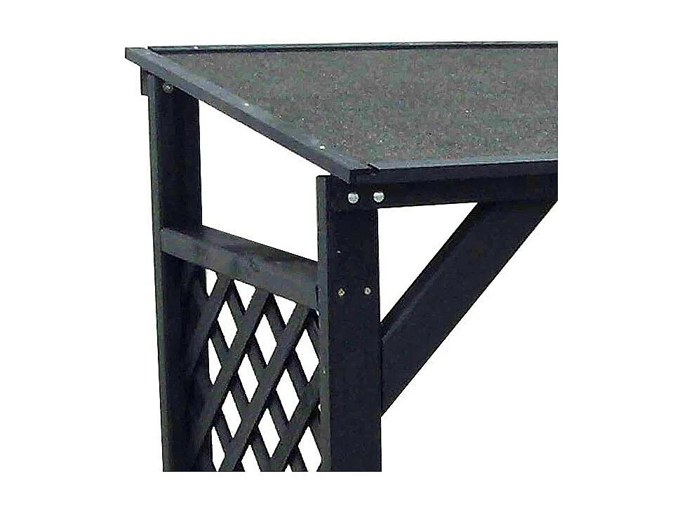 Bûcher treillis en bois Black edition Simple