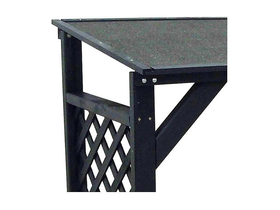 Bûcher treillis en bois Black edition Simple