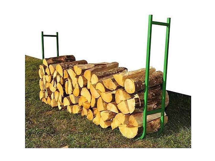 Range-bûches extérieur longueur réglable 2 éléments