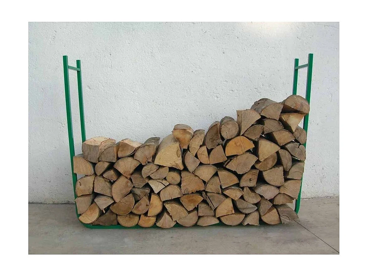 Range-bûches extérieur longueur réglable 2 éléments