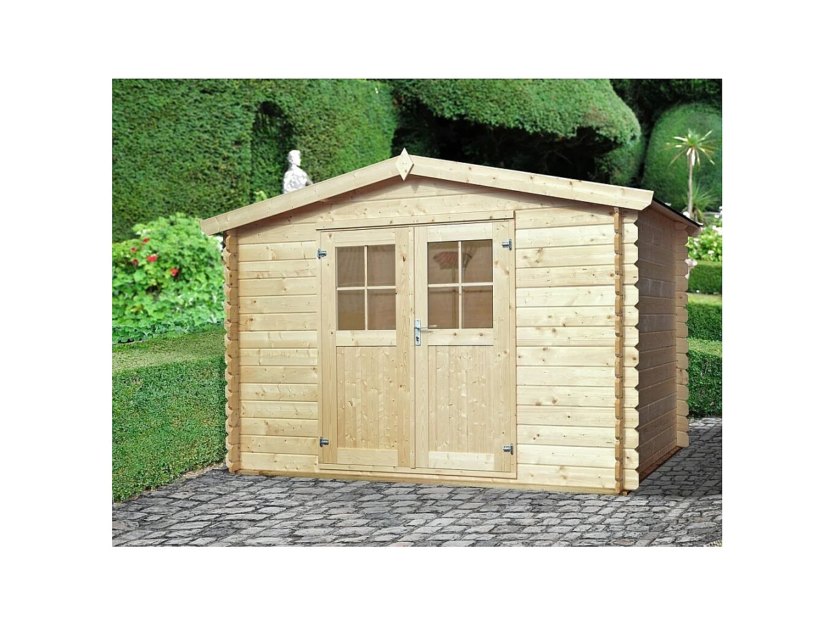 Abri de jardin en bois double pente Falun 3 x 2.5 m