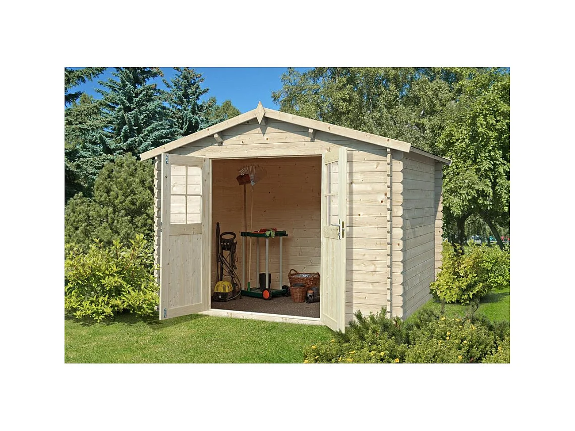 Abri de jardin en bois double pente Falun 3 x 2.5 m