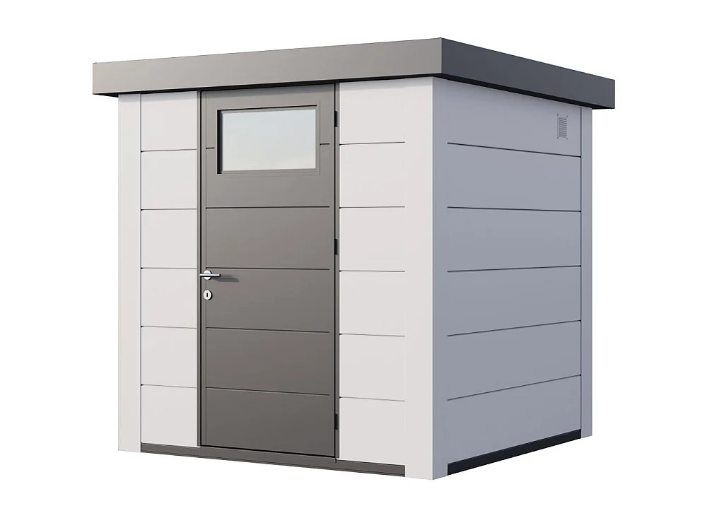 Abri de jardin moderne en acier porte simple 4,3 m² Eleganto 2121