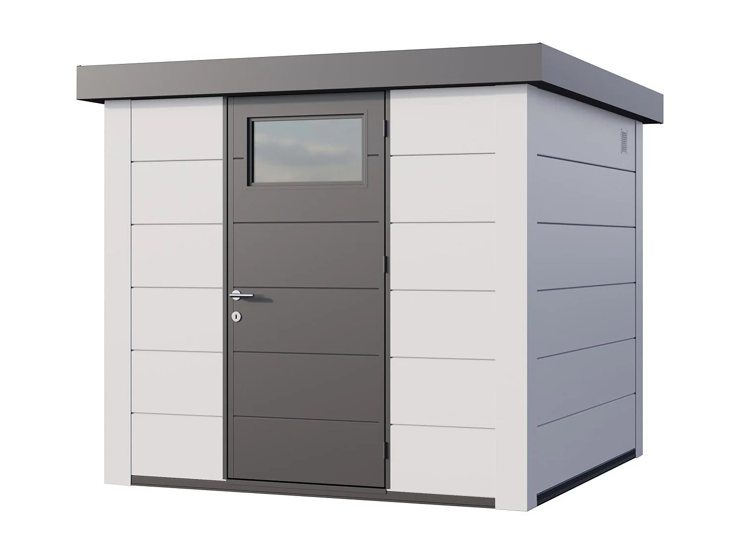 Abri de jardin moderne en acier porte simple 5,7 m² Eleganto 2424