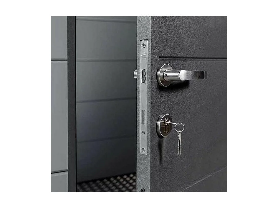 Abri de jardin moderne en acier porte double 5,6 m² Eleganto 2721