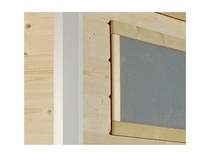 Chalet en bois profil aluminium contemporain avec extension 16.80 m² Avec gouttière