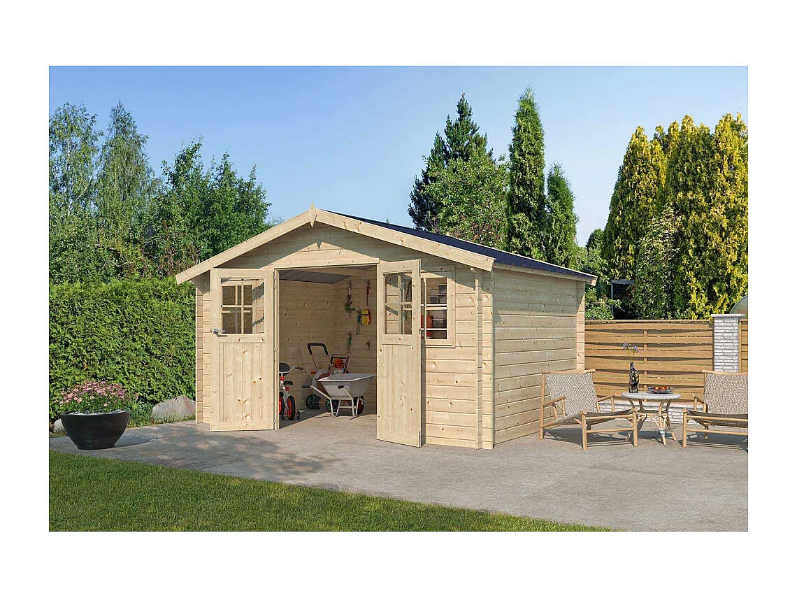 Chalet en bois 12.24 m² Ystad Avec gouttière