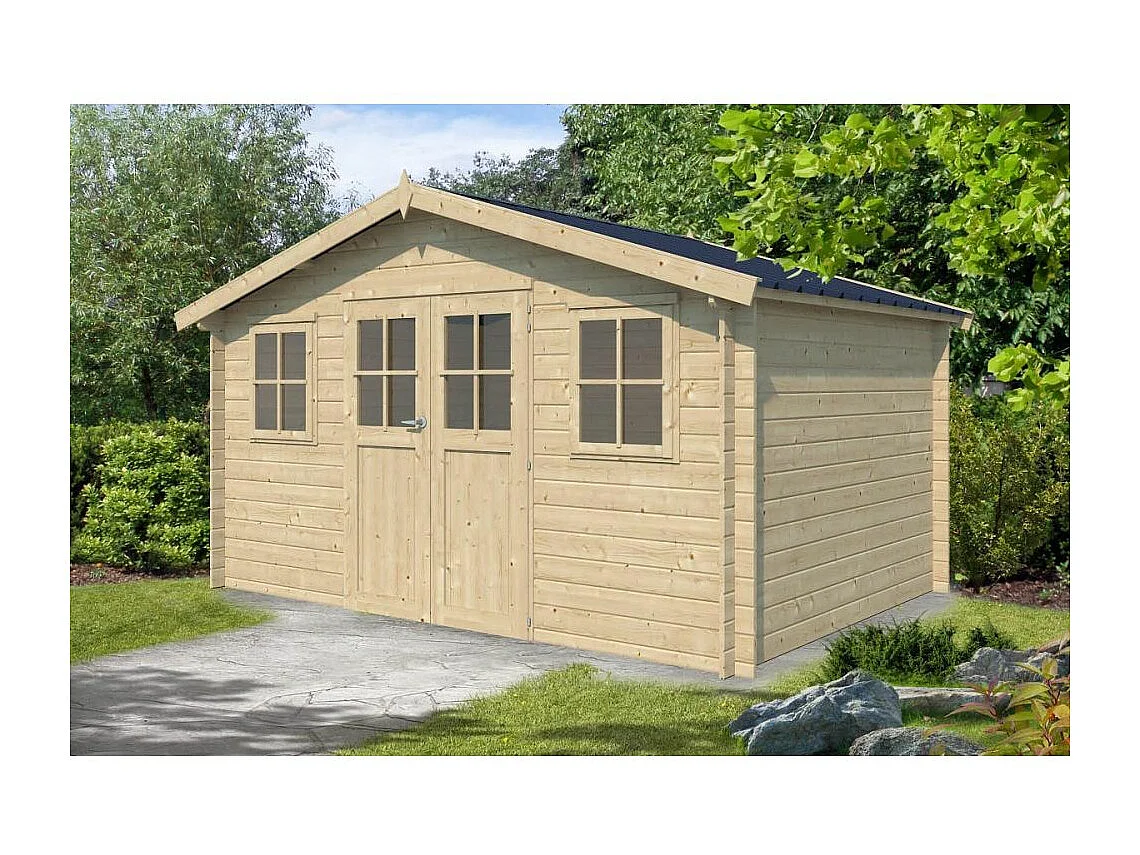 Chalet en bois 12.24 m² Ystad Avec gouttière