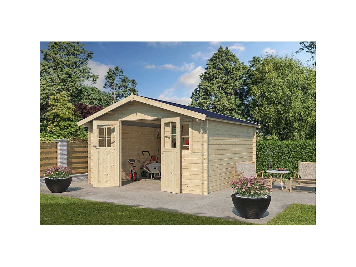 Chalet en bois 15.98 m² Ystad Avec gouttière