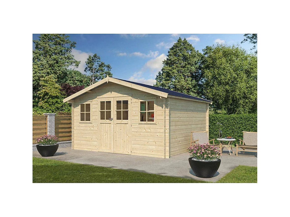 Chalet en bois 15.98 m² Ystad Avec gouttière