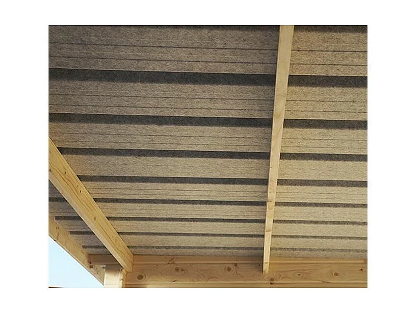 Chalet en bois profil aluminium contemporain avec extension 16.80 m² Avec plancher