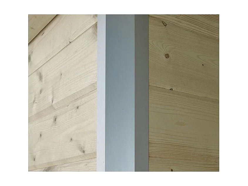 Chalet en bois profil aluminium contemporain 11.36 m² Avec plancher + gouttière