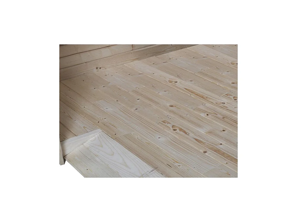 Chalet en bois profil aluminium contemporain 14.82 m² Sans option