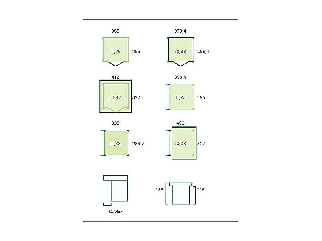 Chalet en bois profil aluminium contemporain 14.82 m² Sans option